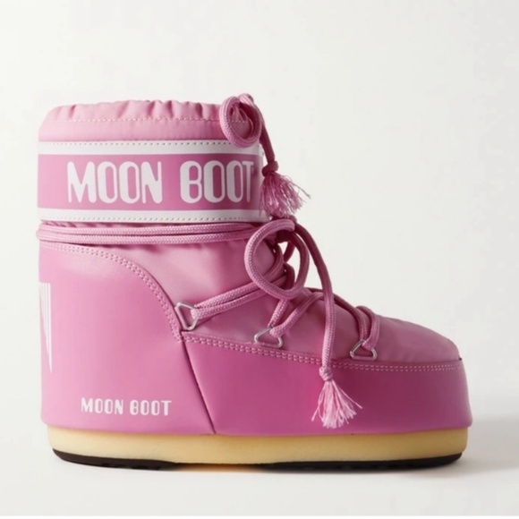 Moon Boot Icon Low Pink Nylon Boots - Picture 1 of 14